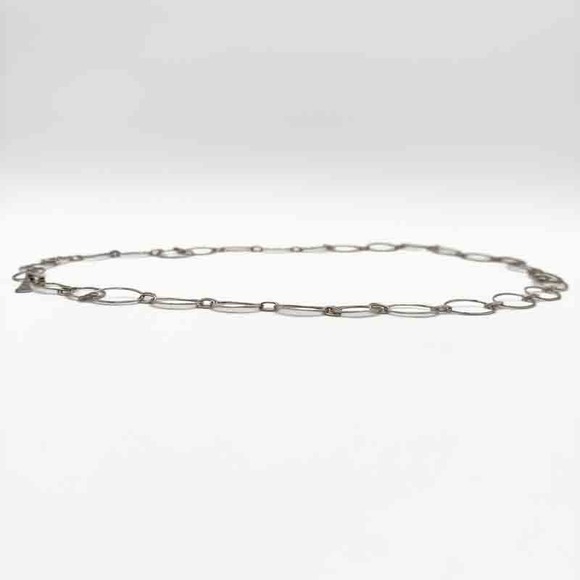 Robert Lee Morris Sterling Silver Necklace Wide Hoops ~36" Signed RLM Studio - Picture 12 of 12